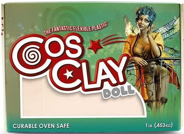 Cosclay Doll Sculpting Clay Faerie Light Hybrid Plastic / Rubber Polymer 0,45kg