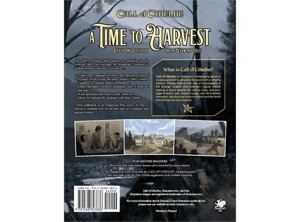 Call of Cthulhu RPG A Time to Harvest 
