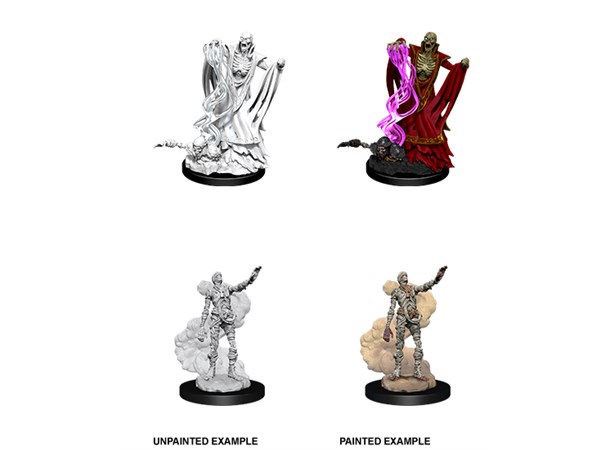 D&D Figur Nolzur Lich & Mummy Lord Nolzur's Marvelous Miniatures - Ej målad 