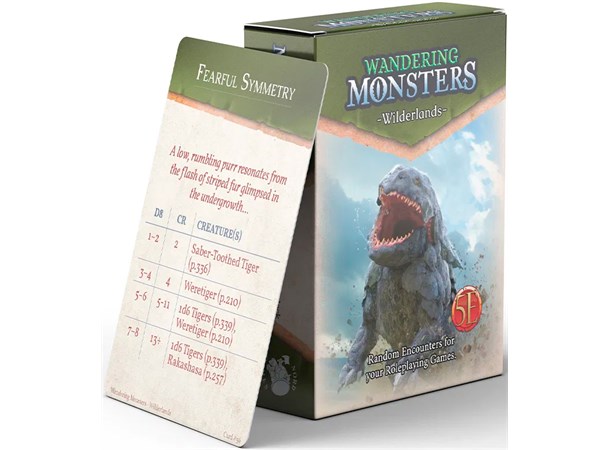 D&D Wandering Monsters Deck Wilderlands Dungeons & Dragons - 52 kort