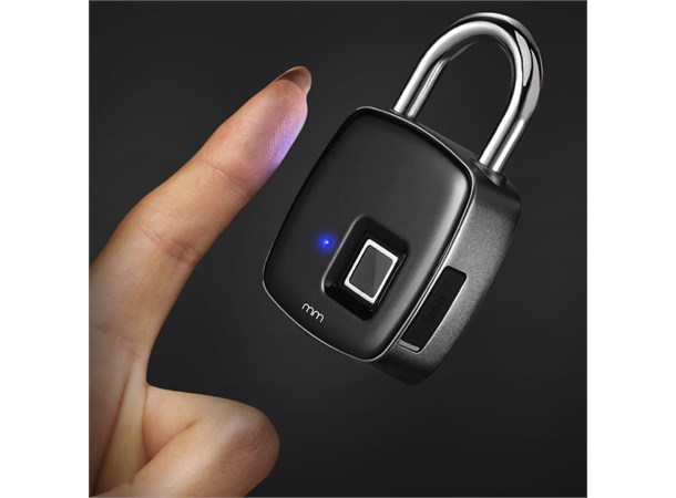 Fingerprint Lock Fingeravtrykk Hengelås 2 år standbytid - IP54 waterproof