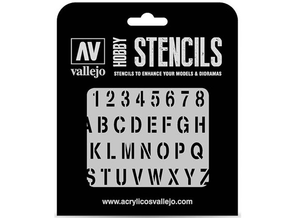Hobby Stencils Stamp Font Vallejo 