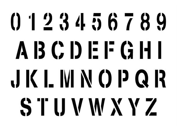 Hobby Stencils Stamp Font Vallejo 