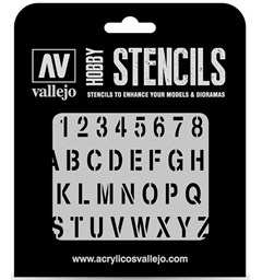 Hobby Stencils Stamp Font Vallejo