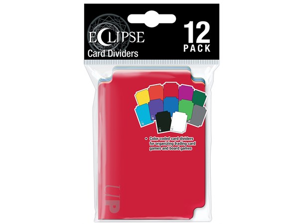 Plast Card Dividers Eclipse Multi x12 12 kortavdelare för Deck Boxer och Cases 