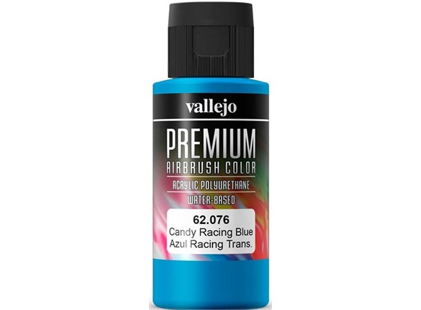 Vallejo Premium Candy Racing Blue 60ml Premium Airbrush Color - Candy 