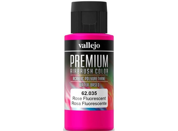Vallejo Premium Fluo Rose 60ml Premium Airbrush Color - Fluorescent 
