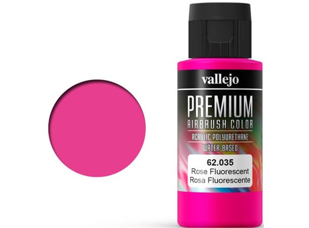Vallejo Premium Fluo Rose 60ml Premium Airbrush Color - Fluorescent 