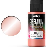 Vallejo Premium Metallic Orange 60ml Premium Airbrush Color - Metallic