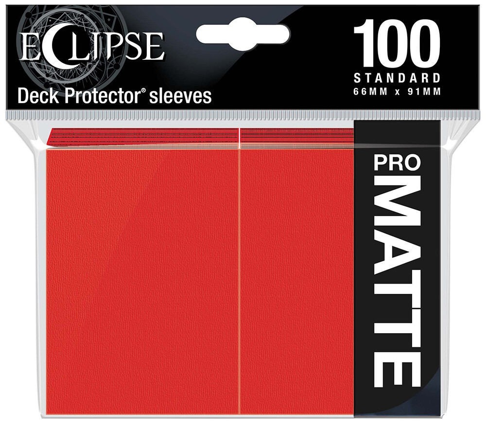 Sleeves Eclipse Pro Matte Röd x100 Ultra Pro Kortskydd / Deck Protector