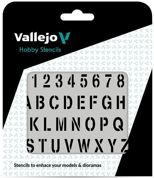 Hobby Stencils Stamp Font Vallejo