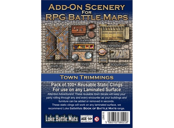 Book Of Battlemats ADD-ON Town Trimming Klistermärken till Book of Battlemats 