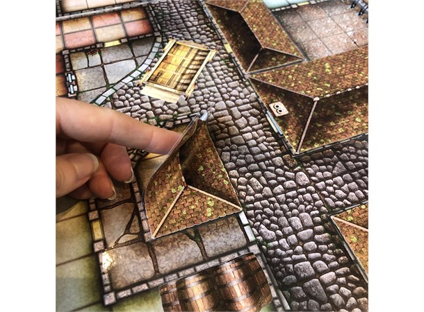 Book Of Battlemats ADD-ON Town Trimming Klistermärken till Book of Battlemats 