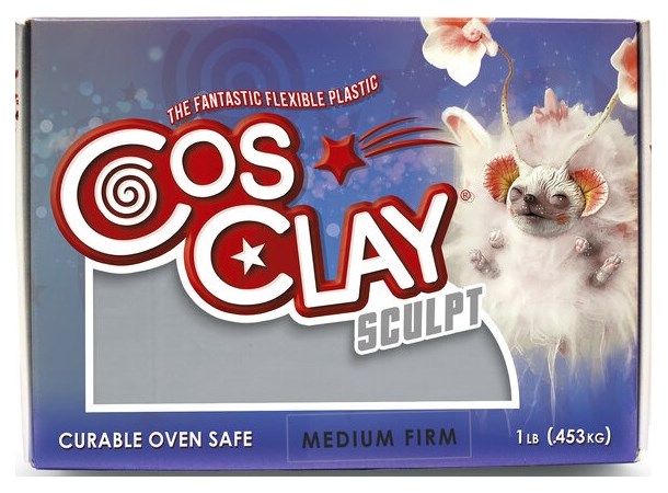 Cosclay Sculpting Clay Grey Medium Firm Hybrid Plastic / Rubber Polymer 0,45kg 