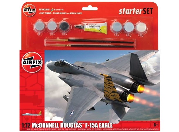 McDonnell Douglas F-15A Eagle Start Set Airfix 1:72 Byggesett 27cm 