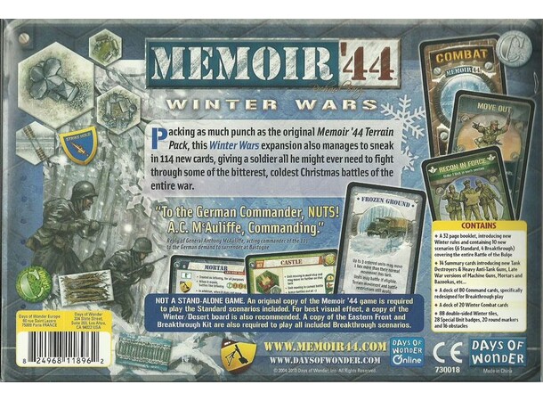 Memoir 44 Winter Wars Expansion Expansion till Memoir 44