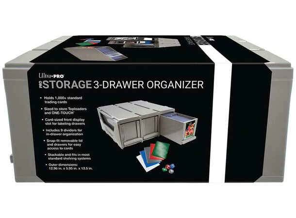 PRO Storage 3 Drawer Organizer Ultra Pro - plats för 1000+ samlarkort 