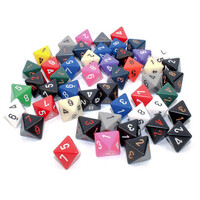 RPG Dice D8 Åttasidig tärning - 50 st Påse med blandade färger