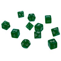 RPG Dice Set Eclipse 11 Forest Green Terninger til rollespill - 11 stk