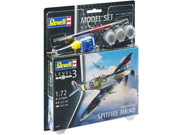 Spitfire Mk Vb Model Starter Set Revell 1:72 Byggsats 