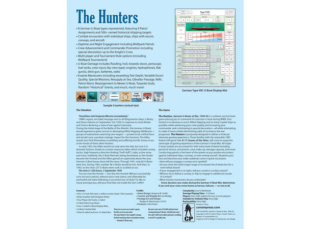 The Hunters Brädspel German U-Boats at War 1939-43 