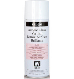 Vallejo Acrylic Gloss Varnish 400ml Sprayburk med glansig klarlack