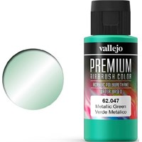 Vallejo Premium Metallic Green 60ml Premium Airbrush Color - Metallic