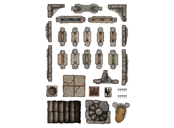 Book Of Battlemats ADD-ON Dungeon Decor Klistermärken till Book of Battlemats 