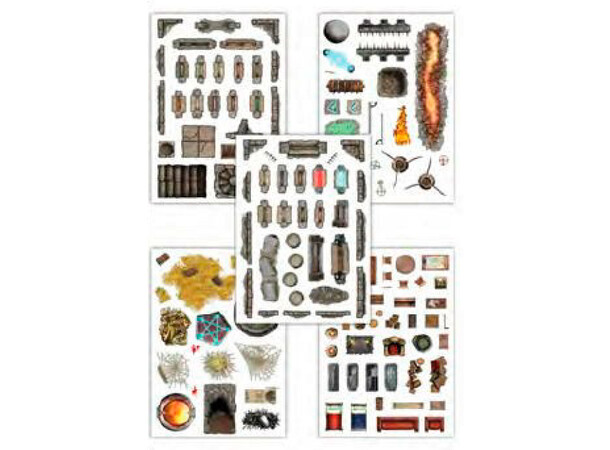 Book Of Battlemats ADD-ON Dungeon Decor Klistermärken till Book of Battlemats 