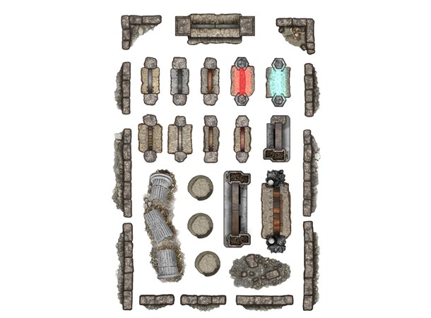 Book Of Battlemats ADD-ON Dungeon Decor Klistermärken till Book of Battlemats 