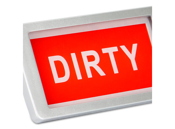 Diskmaskinsskylt  Dirty/Clean Silver 