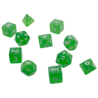 RPG Dice Set Eclipse 11 Lime Green Tärningsset för rollspel