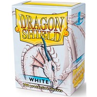 Sleeves Classic White x100 - 63x88 m/box Dragon Shield Kortskydd m/deckbox