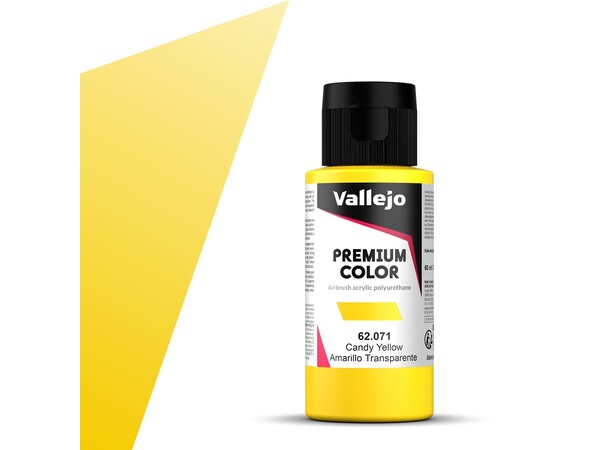 Vallejo Premium Candy Yellow 60ml Premium Airbrush Color - Candy 