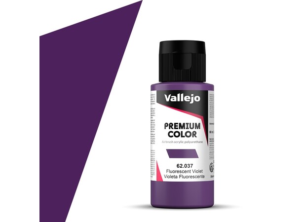 Vallejo Premium Fluo Violet 60ml Premium Airbrush Color - Fluorescent 