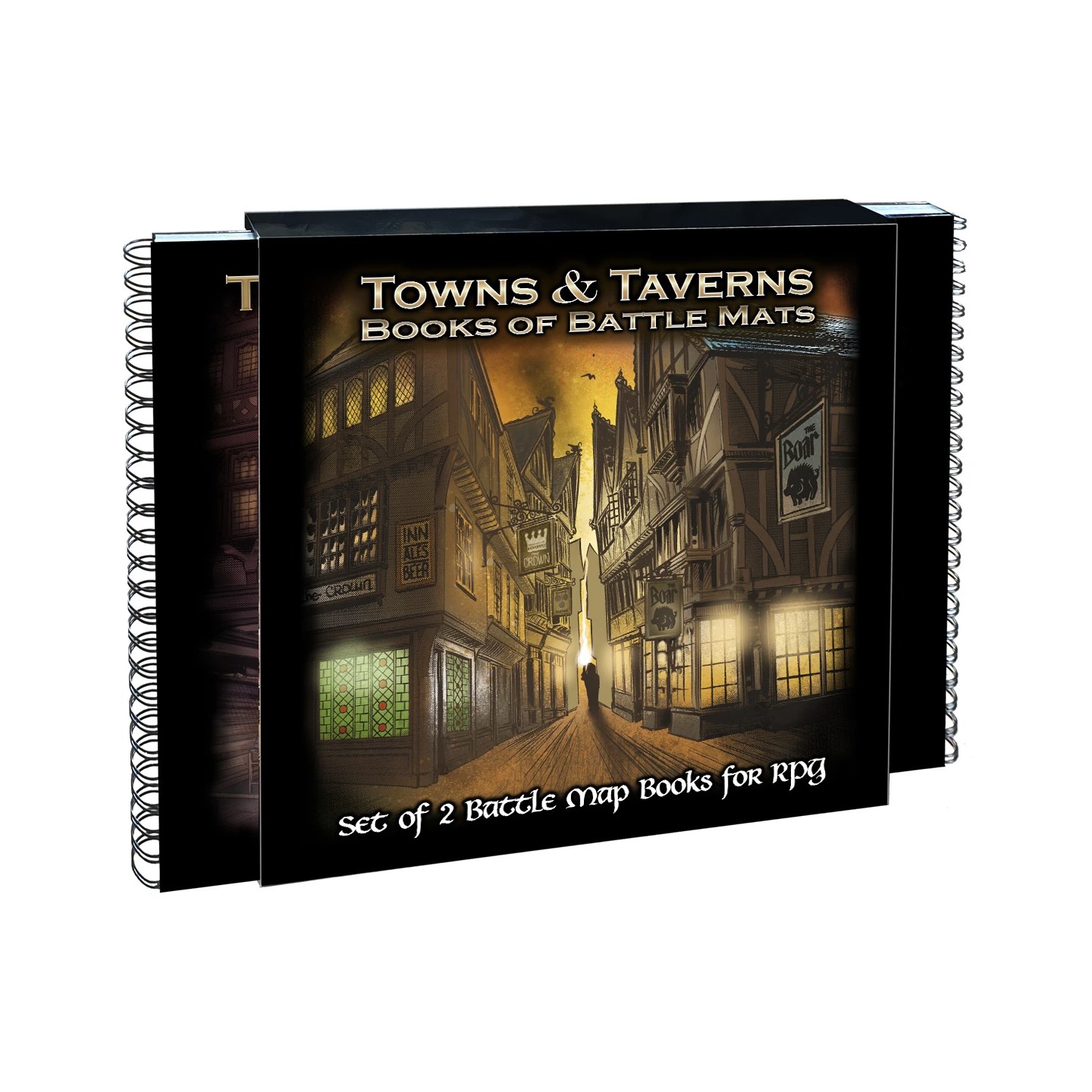 Book Of Battle Mats Towns & Taverns Spiralbunden - 2,5 cm rutnät