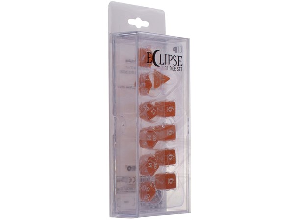 RPG Dice Set Eclipse 11 Pumpkin Orange Tärningsset för rollspel 