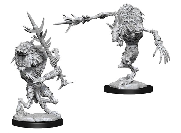 D&D Figur Nolzur Gnoll Witherlings Nolzur's Marvelous Miniatures - Ej målad 