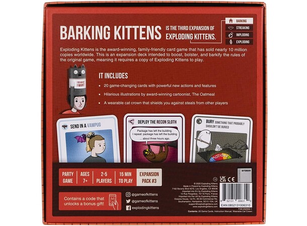 Exploding Kittens Barking Kittens Exp Expansion till Exploding Kittens 