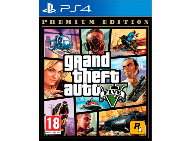 Grand Theft Auto 5 Premium Edition PS4 GTA 5/GTA V med GTA Online innhold 