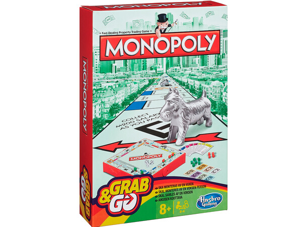 Monopoly Brädspel - Reseutgåva Svensk utgåva