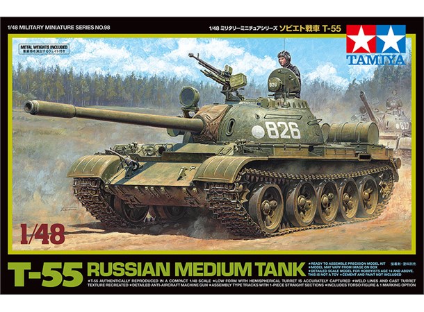 Russian Medium Tank T-55 Tamiya 1:48 Byggsats 