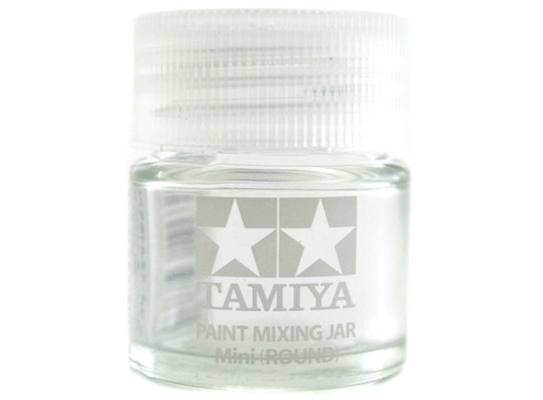 Tamiya Paint Mixing Jar Mini Round 10ml Färgburkar - tätt lock med packning 
