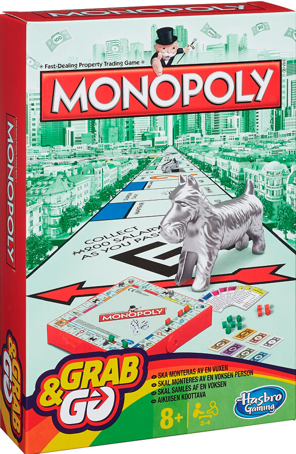 Monopoly Brädspel - Reseutgåva Svensk utgåva