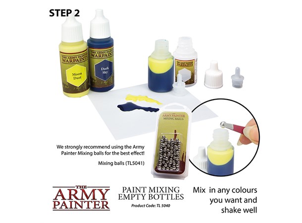 Army Painter Paint Mixing Empty Bottles 12 ml flaskor - 6 st 