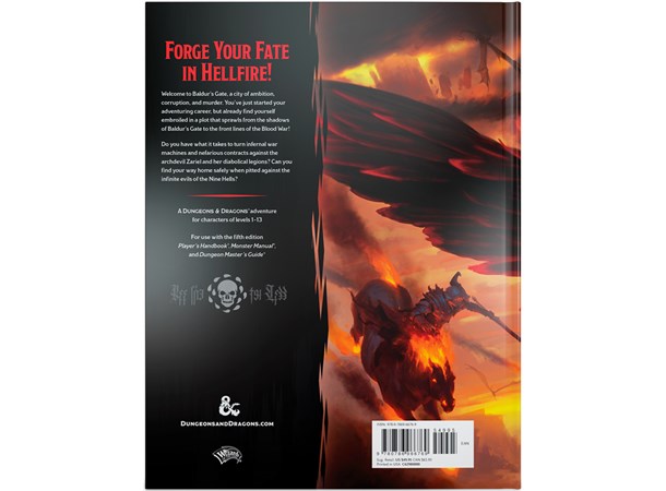 D&D Adventure Descent into Avernus Dungeons & Dragons Scenario Level 1-13 