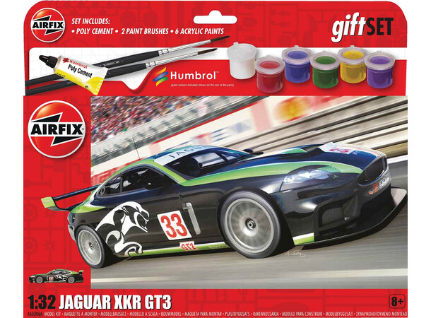 Jaguar XKR GT3 Starter Set 15cm Airfix 1:32 Byggsats 