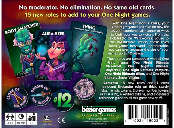 One Night Ultimate Bonus Roles Expansion Expansion till One Night Ultimate 
