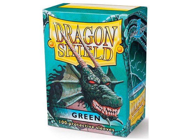 Sleeves Classic Green x100 - 63x88 m/box Dragon Shield Kortskydd m/deckbox 
