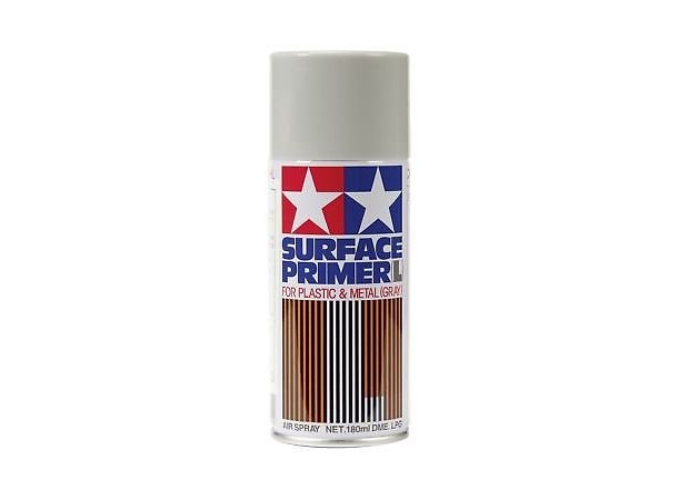 Tamiya Fine Surface Primer L Gray 180ml Spray Can Plastic/Metal 